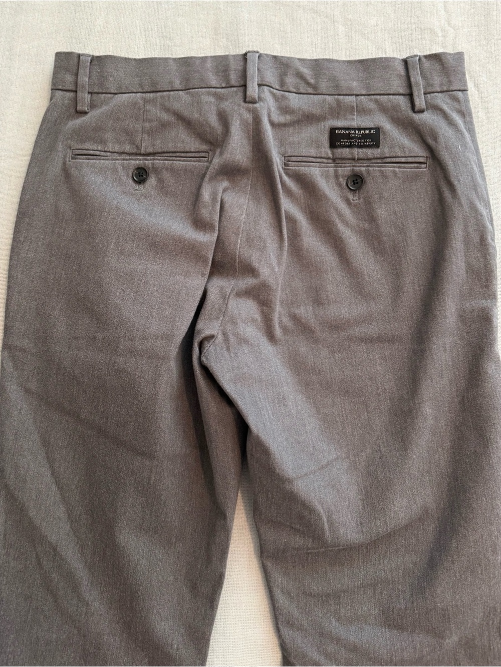 Banana Republic Men's Charcoal Mason Athletic Tapered Fit Chino Pants - Picture 6 of 10